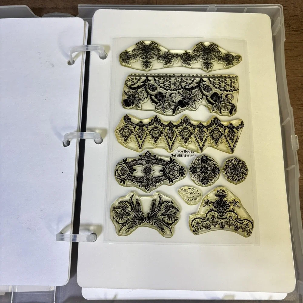 Lot of 6 Flourishes Stamp Sets Photopolymer Sets In Storage Case